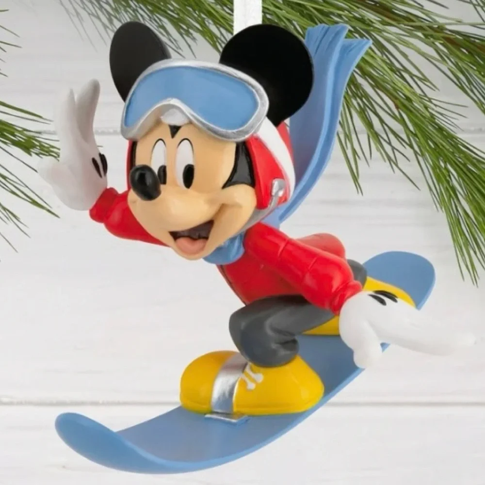 Hallmark Disney’s “Mickey Mouse Snowboarding” Christmas Ornament (NWT)